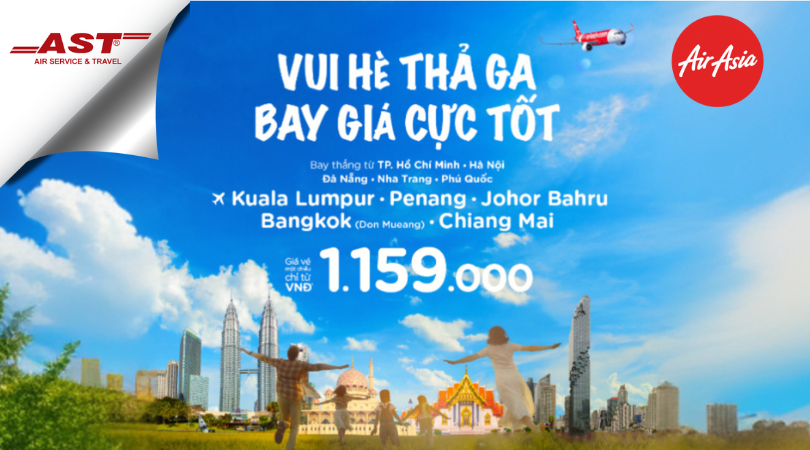 AirAsia triển khai chương trình ưu đãi bay hè với mức giá cực hời